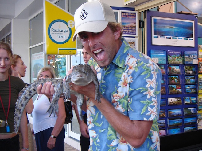 Pat Holding Crocodile